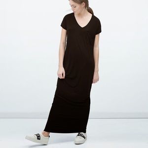 Zara STRIPED t-shirt maxi dress